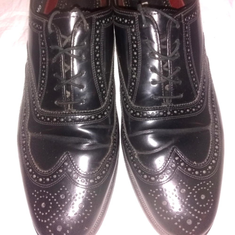 Men's leather dress shoes Oxford Wing tip